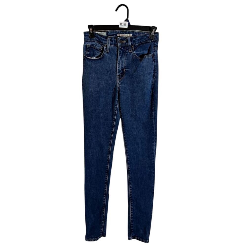 Levi's Premium 721 Big "E" Denim Jeans Skinny Fit Blue Women's Size W27 L32